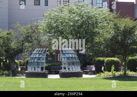 Dieses Denkmal ehrt Kriegsveteranen. Stockfoto