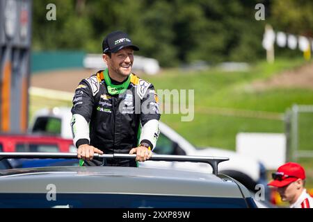 Portland, USA. August 2024. GROSJEAN Romain (fra), Juncos Hollinger Racing, Dallara DW12 - Chevrolet, Porträt während des Grand Prix von Portland BitNile.com, 14 Runde der NTT IndyCar Series 2024, auf dem Portland International Raceway, vom 23. Bis 25. August 2024 in Portland, Vereinigte Staaten von Amerika - Foto Julien Delfosse/DPPI Credit: DPPI Media/Alamy Live News Stockfoto