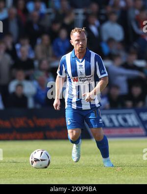 Adam Campbell von Hartlepool United während des Spiels der Vanarama National League zwischen Hartlepool United und Wealdstone im Victoria Park, Hartlepool am Samstag, den 24. August 2024. (Foto: Mark Fletcher | MI News) Credit: MI News & Sport /Alamy Live News Stockfoto