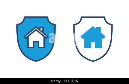 Lebenszeichen der Hausversicherung. Symbol für den Schutz Ihres Zuhauses Stock Vektor