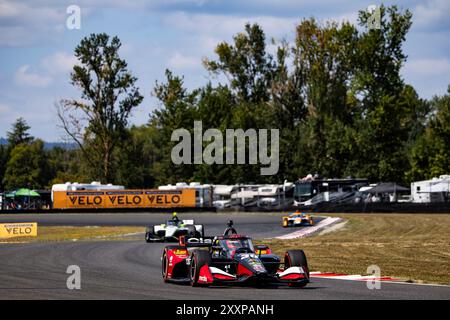 Portland, USA. August 2024. 30 FITTIPALDI Pietro (BH), Rahal Letterman Lanigan Racing, Dallara DW12 - Honda, Action während des Grand Prix von Portland BitNile.com, 14 Runde der NTT IndyCar Series 2024, auf dem Portland International Raceway, vom 23. Bis 25. August 2024 in Portland, USA - Foto Julien Delfosse/DPPI Credit: DPPI Media/Alamy Live News Stockfoto