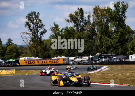 Portland, USA. August 2024. 05 O'WARD Pato (mex), Arrow McLaren, Dallara DW12 - Chevrolet, Aktion während des Grand Prix von Portland BitNile.com, 14 Runde der NTT IndyCar Series 2024, auf dem Portland International Raceway, vom 23. Bis 25. August 2024 in Portland, USA - Foto Julien Delfosse/DPPI Credit: DPPI Media/Alamy Live News Stockfoto