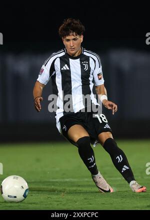 Biella, Italien. August 2024. Nicolo Ledonne von Juventus während des Spiels der Serie C im Stadio Vittorio Pozzo - Biella. Der Bildnachweis sollte lauten: Jonathan Moscrop/Sportimage Credit: Sportimage Ltd/Alamy Live News Stockfoto