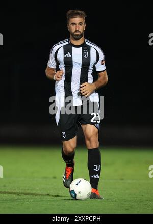 Biella, Italien. August 2024. Filippo Scaglia von Juventus während des Spiels der Serie C im Stadio Vittorio Pozzo - Biella. Der Bildnachweis sollte lauten: Jonathan Moscrop/Sportimage Credit: Sportimage Ltd/Alamy Live News Stockfoto