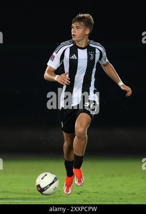 Biella, Italien. August 2024. David Puczka von Juventus während des Spiels der Serie C im Stadio Vittorio Pozzo - Biella. Der Bildnachweis sollte lauten: Jonathan Moscrop/Sportimage Credit: Sportimage Ltd/Alamy Live News Stockfoto