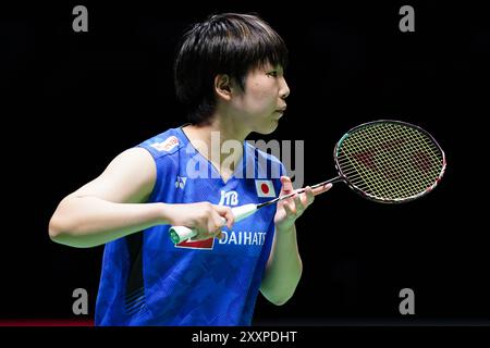 Kanagawa, Japan. August 2024. (JPN), (JPN) Badminton: Daihatsu Japan Open 2024 Endspiel der Männer im Einzelspiel in der Yokohama Arena in Kanagawa, Japan. Quelle: AFLO/Alamy Live News Stockfoto