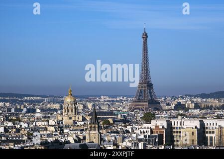 Blick auf den Eiffelturm in Paris, Frankreich, Europa Stockfoto