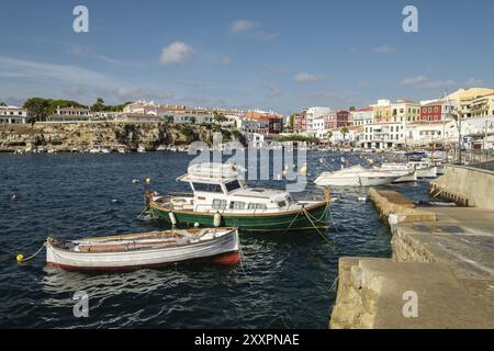 Cales Fonts, es Castell, Hafen von Mahon, Menorca, balearen, Spanien, Europa Stockfoto