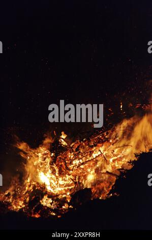 Hexenfeuer, Walpurgis-Nachtfeuer 88 Stockfoto