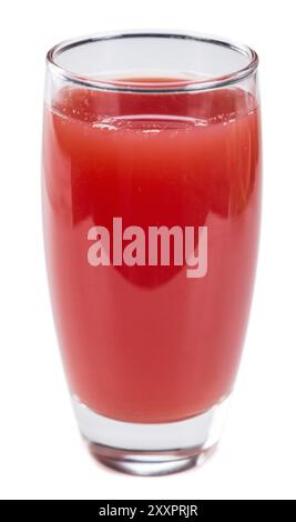 Teil der Wassermelone Smoothie als detaillierte Nahaufnahme auf einem Schiefer Tafel (selektive Fokus) Stockfoto