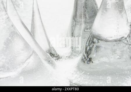 Ice Structures on a Bach, Atndalen, Hedmark Fylke, Norwegen, März 2012, Europa Stockfoto