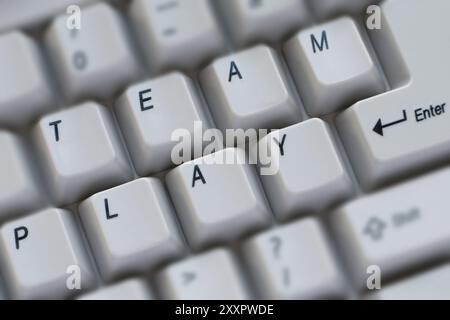 Computer Tastatur Text closeup Stockfoto