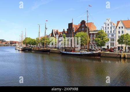 Museumshafen in Lübeck Stockfoto