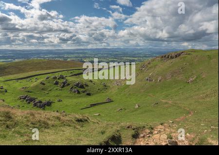 North Pennines Landschaft auf dem Weg zwischen Dufton und hohe Schale Nick in Cumbria, England, Großbritannien Stockfoto