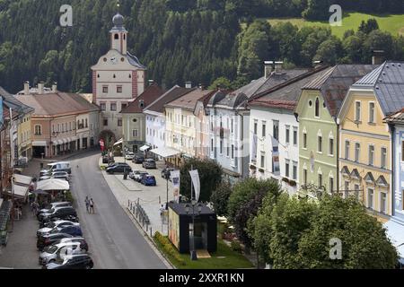 Hauptplatz der mittelalterlichen Stadt Gmuend in Kärnten, Liesertal, Kärnten, Österreich, Europa Stockfoto