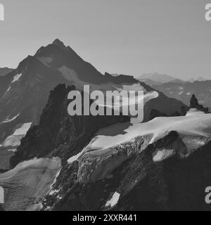 Die Berge Fleckistock und Stucklistock. Schweiz Stockfoto