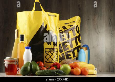 Netto ist eine dänische Supermarktkette mit Hauptsitz in Koge, die über 440 Geschäfte in Dänemark, Deutschland, Polen, Schweden und Großbritannien sowie Europa betreibt Stockfoto