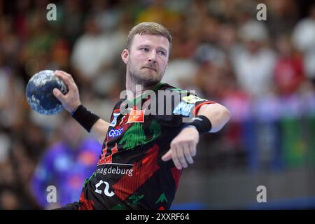 Philipp Weber (SC Magdeburg #20) , DE, MT Melsungen - SC Magdeburg, Handball, Testspiel, Probonio Handball Sommermaerchen, 25.08.2024, Foto: Eibner-Pressefoto - Roland Sippel Stockfoto