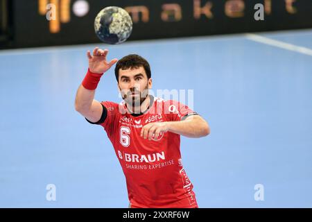 Erik Balenciaga (MT Melsungen #6) , GER, MT Melsungen - SC Magdeburg, Handball, Testspiel, Probonio Handball Sommermaerchen, 25.08.2024, Foto: Eibner-Pressefoto - Roland Sippel Stockfoto