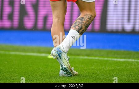 Alejandro Garnacho von Manchester United während des Premier League-Spiels zwischen Brighton und Hove Albion und Manchester United im American Express Stadium , Brighton , UK - 24. August 2024 Foto Simon Dack / Teleobjektive nur redaktionelle Verwendung. Kein Merchandising. Für Football Images gelten Einschränkungen für FA und Premier League, inc. Keine Internet-/Mobilnutzung ohne FAPL-Lizenz. Weitere Informationen erhalten Sie bei Football Dataco Stockfoto