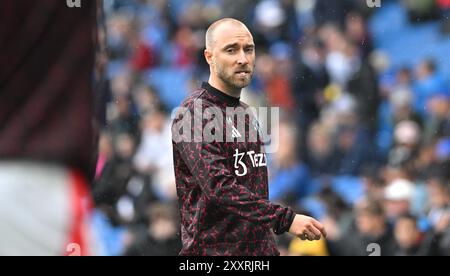 Christian Eriksen von Manchester United während des Premier League-Spiels zwischen Brighton und Hove Albion und Manchester United im American Express Stadium , Brighton , UK - 24. August 2024 Foto Simon Dack / Teleobjektive nur redaktionelle Verwendung. Kein Merchandising. Für Football Images gelten Einschränkungen für FA und Premier League, inc. Keine Internet-/Mobilnutzung ohne FAPL-Lizenz. Weitere Informationen erhalten Sie bei Football Dataco Stockfoto