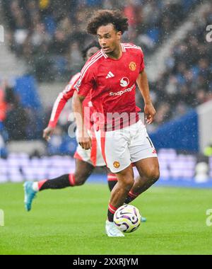 Joshua Zirkzee von Manchester United während des Premier League-Spiels zwischen Brighton und Hove Albion und Manchester United im American Express Stadium , Brighton , UK - 24. August 2024 Foto Simon Dack / Teleobjektive nur redaktionelle Verwendung. Kein Merchandising. Für Football Images gelten Einschränkungen für FA und Premier League, inc. Keine Internet-/Mobilnutzung ohne FAPL-Lizenz. Weitere Informationen erhalten Sie bei Football Dataco Stockfoto