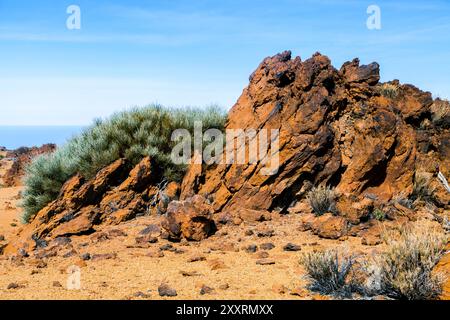 Marslandschaft in der Nähe des Vulkans Teide, Insel Teneriffa Stockfoto