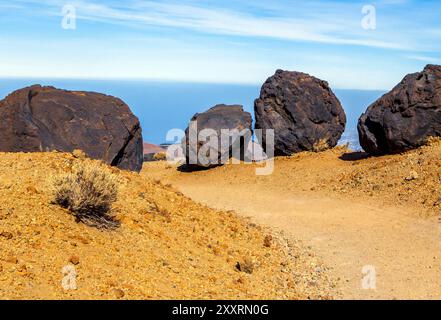 Marslandschaft in der Nähe des Vulkans Teide, Insel Teneriffa Stockfoto