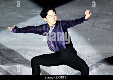 Yuma KAGIYAMA (JPN), bei der Japanese Dream - Ice Gala in der Acinque Ice Arena, am 15. August 2024 in Varese, Italien. Quelle: Raniero Corbelletti/AFLO/Alamy Live News Stockfoto