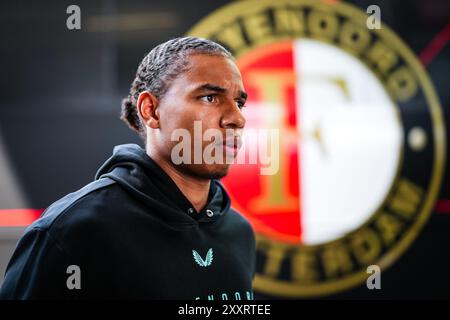 Rotterdam - Calvin Stengs aus Feyenoord während des dritten Spiels der Eredivisie Saison 2024/2025. Das Spiel findet zwischen Sparta Rotterdam und Feyeno statt Stockfoto