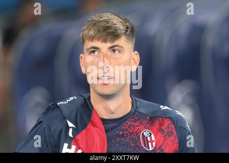 Juan Miranda von Bologna FC während des Spiels der Serie A zwischen SSC Napoli und Bologna FC im Diego Armando Maradona Stadium Stockfoto