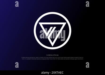 Kreis Dreieck Pfeil Anfangsbuchstabe V Sportbekleidung Logo Design Vektor Stock Vektor