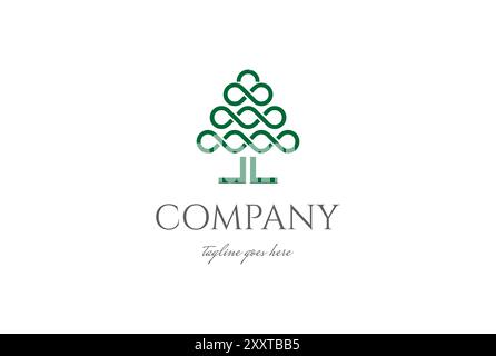 Kreis Eiche Banyan Ahorn Familie Baum des Lebens Stempel Seal Emblem Logo Design Vektor Stock Vektor