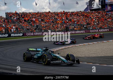 CIRCUIT ZANDVOORT, NIEDERLANDE - 25. AUGUST: Lance Walk, Aston Martin F1 von Kanada während des Großen Preises der Niederlande auf dem Circuit Zandvoort am Sonntag, 25. August 2024 in Zandvoort, Niederlande. (Foto: Michael Potts/BSR Agency) Credit: Michael Potts/Alamy Live News Stockfoto