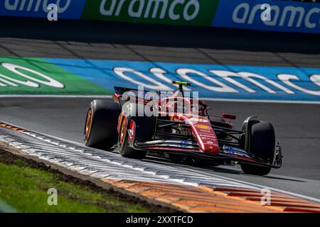 RENNSTRECKE ZANDVOORT, NIEDERLANDE - 25. AUGUST: Carlos Sainz, Ferrari aus Spanien während des Großen Preises der Niederlande auf dem Rennstrecke Zandvoort am Sonntag, 25. August 2024 in Zandvoort, Niederlande. (Foto: Michael Potts/BSR Agency) Credit: Michael Potts/Alamy Live News Stockfoto