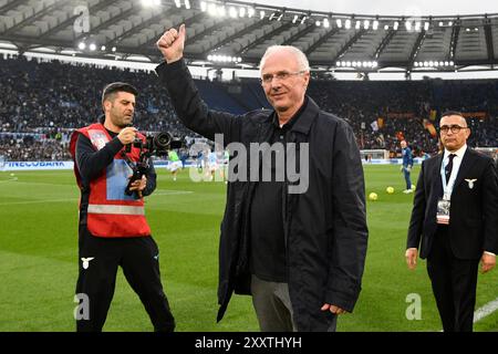 Roma, Italien. März 2023. Foto Fabrizio Corradetti/LaPresse 19 Marzo 2023 Roma, Italia - SS Latium vs AS Roma - Campionato italiano di calcio Serie A TIM 2022/2023 - Stadio Olimpico. Nella Foto: Sven Goran Eriksson 19. März 2023 Rom, Italien - SS Latium vs AS Roma - italienische Fußballmeisterschaft der Serie A 2022/2023 - Olympisches Stadion. Auf dem Foto: Sven Goran Erilksson Credit: LaPresse/Alamy Live News Stockfoto