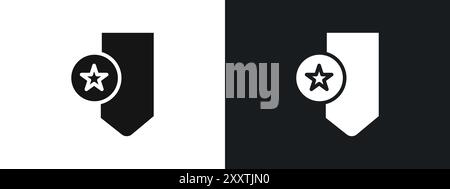 Lesezeichen-Symbol lineares Vektorgrafik-Zeichen oder Symbolsatz für Web-App-ui Stock Vektor