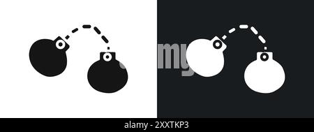 Handschellen Symbol lineares Vektorgrafik Zeichen oder Symbolsatz für Web-App-ui Stock Vektor