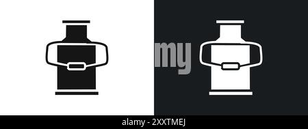 Milch-CAN-Container-Symbol lineares Vektorgrafik Zeichen oder Symbolsatz für Web-App-ui Stock Vektor