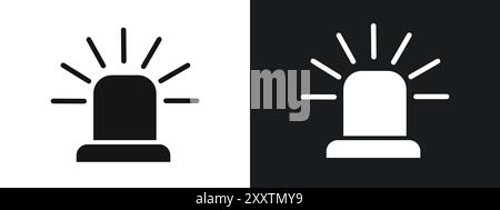 Dringender Notfall-Symbol lineares Vektorgrafik-Zeichen oder Symbolsatz für Web-App-ui Stock Vektor