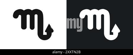 Skorpio Sternzeichen Symbol Linearvektor Grafikzeichen oder Symbolsatz für Web-App-ui Stock Vektor