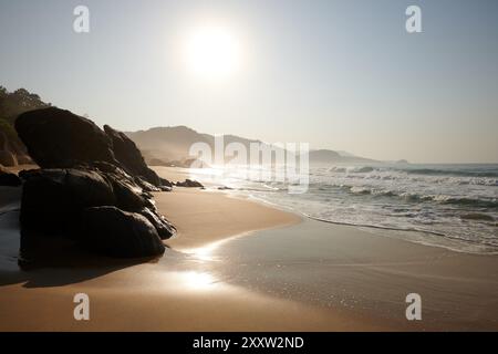 Paraty, Brasilien. August 2024. Sonniger Tag am Strand von Cepilho im Dorf Trindade, Paraty, Rio de Janeiro, Brasilien, am 23. August, 2024. (Foto: Igor do Vale/SIPA USA) Credit: SIPA USA/Alamy Live News Stockfoto