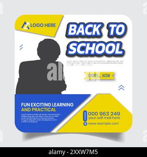 Eintrittskarte Offene Social-Media-Post-Banner Stock Vektor