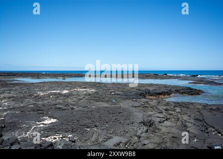 Holzschnitzerei im hawaiianischen Stil Pu uhonua O H naunau National Historical Park, Big Island, Hawaii Stockfoto