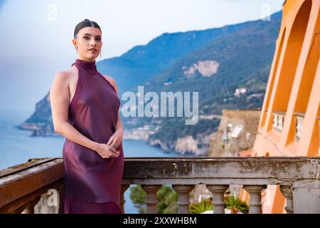 Vico Equense, Italien. Juli 2024. Giovanna Sannino nimmt am Photocall des 14. Social World Film Festivals 2024 Teil. (Foto: Andrea Gulí/SOPA Images/SIPA USA) Credit: SIPA USA/Alamy Live News Stockfoto