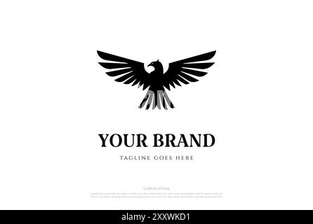 Starker Eagle Falke Hawk Vow Kite Phoenix Logo Design Vektor Stock Vektor