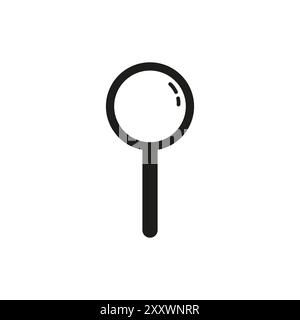 Lupensymbol, Lupe oder Lupenzeichen. Suchsymbol. Eps10 Stock Vektor