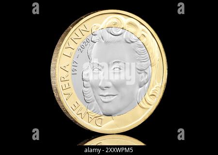 2022 £ 2 Münze, um das Leben und das Vermächtnis von Dame Vera Lynn zu gedenken, die 105 Jahre alt gewesen wäre. Stockfoto