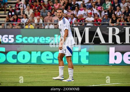 Alberto Dossena von Como 1907 während Cagliari Calcio vs Como 1907, italienisches Fußball-Serie A Spiel in Cagliari, Italien, 26. August 2024 Stockfoto