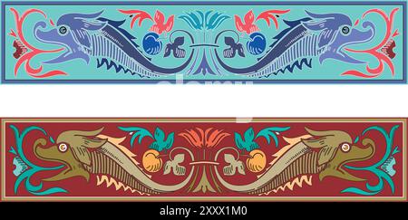 Vintage floral klassischen kalligraphischen Retro-Vignette Scroll Frames ornamental Design Elements black setzt isolierte Vektordarstellung Stock Vektor